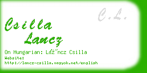 csilla lancz business card